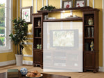 Dita Walnut Entertainment Center with Side Tiers & Bridge