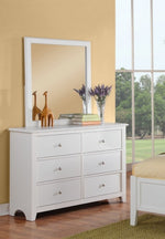 Dodie 4-Pc White Wood/Faux Leather Full Bedroom Set