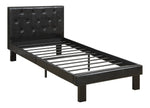 Dodie Black Faux Leather Upholstered Twin Bed