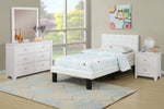 Dodie White Faux Leather Upholstered Full Bed