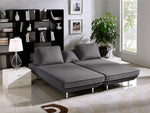 Dolce 2-Pc Grey Fabric Sectional Sofa