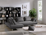 Dolce 2-Pc Grey Fabric Sectional Sofa