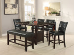 Dottie 2 Black Faux Leather/Wood Counter Height Chairs