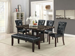 Dottie 2 Black Faux Leather/Wood Side Chairs
