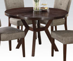 Drake Espresso Wood Round Dining Table with Shelf