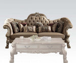 Dresden 4-Pc Bone Velvet/Gold Patina Sofa Set (Oversized)