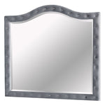 Alzir Gray Fabric Frame Dresser Mirror