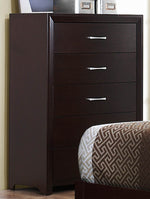 Edina 6-Pc Espresso Wood Queen Panel Bedroom Set