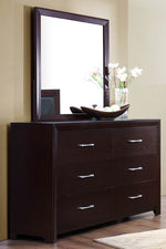 Edina Espresso Wood Dresser with 6 Drawers