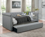 Edmund Gray Fabric Upholstered Twin Daybed with Trundle