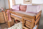 Eileen Mahogany Wood Twin/Twin Loft Bed