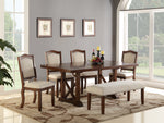 Eleni Rich Mahogany Hues Wood Extendable Dining Table