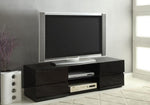 Eliana Contemporary Glossy Black Wood 55" TV Console