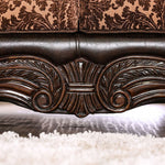 Elpis Brown Chenille 2-Seat Sofa (Oversized)