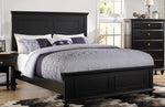 Evelyn 6-Pc Black Wood Cal King Bedroom Set