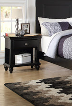 Evelyn 6-Pc Black Wood King Bedroom Set