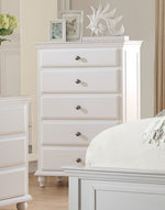 Evelyn 6-Pc White Wood King Bedroom Set