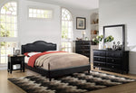 Evelyn Black Wood 5-Drawer Chest