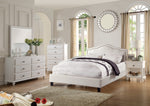 Evelyn White Wood 6-Drawer Dresser with Mirror