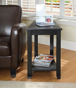 Elwell Black Wood Chairside Table