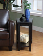 Elwell Black Wood Chairside Table