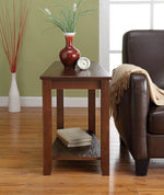 Elwell Espresso Wood Chairside Table