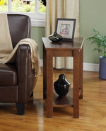 Elwell Espresso Wood Chairside Table