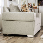 Emely Light Gray Chenille Loveseat