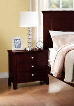 Emilia 6-Pc Cherry Wood/Faux Leather Queen Bedroom Set