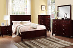 Emilia Cherry Wood 8-Drawer Dresser with Mirror