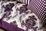 Emilia Purple/Silver Chenille Loveseat