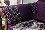 Emilia Purple/Silver Chenille Loveseat