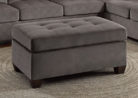 Emilio Taupe Fabric Ottoman