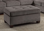 Emilio Taupe Fabric Ottoman