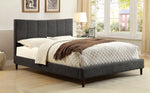 Ennis Dark Gray Linen-like Fabric Full Bed