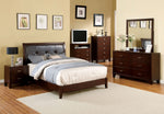 Enrico Cal King Bed with Leatherette Headboard