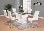 Eva White Wood/Glass Dining Table