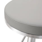 Fano Light Grey Vegan Letaher Adjustable Bar Stool