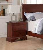 Fiona 3-Pc Cherry Wood Full Bedroom Set with Sleigh Bed