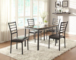 Flannery Black Faux Marble/Metal Dining Table