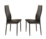 Florian 2 Black Bi-Cast Vinyl/Metal Side Chairs