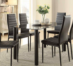 Florian Black Glass/Metal Dining Table