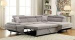 Foreman Gray Fabric RAF Sectional with Sleeper