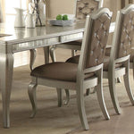 Francesca 2 Gold/Silver PU Leather/Wood Side Chairs