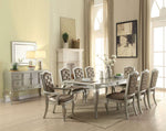 Francesca 2 Gold/Silver PU Leather/Wood Side Chairs