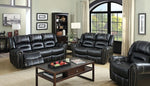 Frederick Black Manual Recliner Sofa