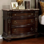 Fromberg Brown Cherry Nightstand w/Marble Top