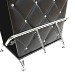 Fuero Black Leatherette/Metal Bar Table