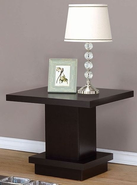 Fulvia Cappuccino Wood Square End Table