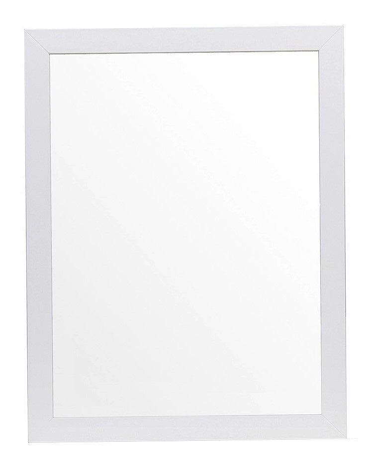 Galen White Wood Frame/Glass Dresser Mirror